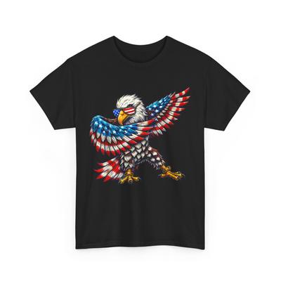4th of July T-Shirt, American Flag Bald Eagle Women Men Patriotic T-Shirt