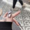 Long pointed thin dog full of zircon diamonds pure hand-worn nail whitening finished nail patch temperament advanced sense fake nails