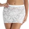 Jupe Dentelle Florale Femme Tissu Transparent Transparent Taille Mi-haute Ceinture Élastique Vêtement de Nuit Mini-jupe