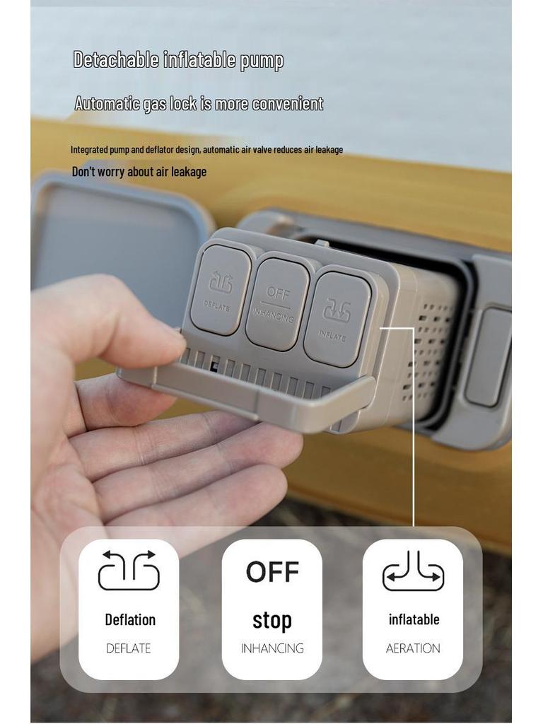 Mountain Guest Inflatable Mattress: Outdoor Tent Cloud Bed, Brushed Finish, Thickened Auto Airbed for Camping & Home Use.