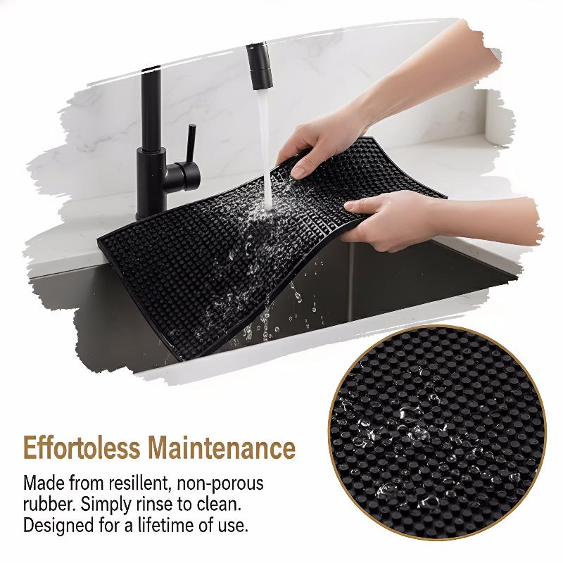 Draining Mat Non-Slip Wine Glass Mat Pvc Rubber Mat Square Mat Heat Insulation