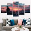 5 Pieces Canvas Wall Arts Cityscapes Poster Painting Far From Tomorrow Wallpaper Home Decor Picture Print Living Room Artwork
