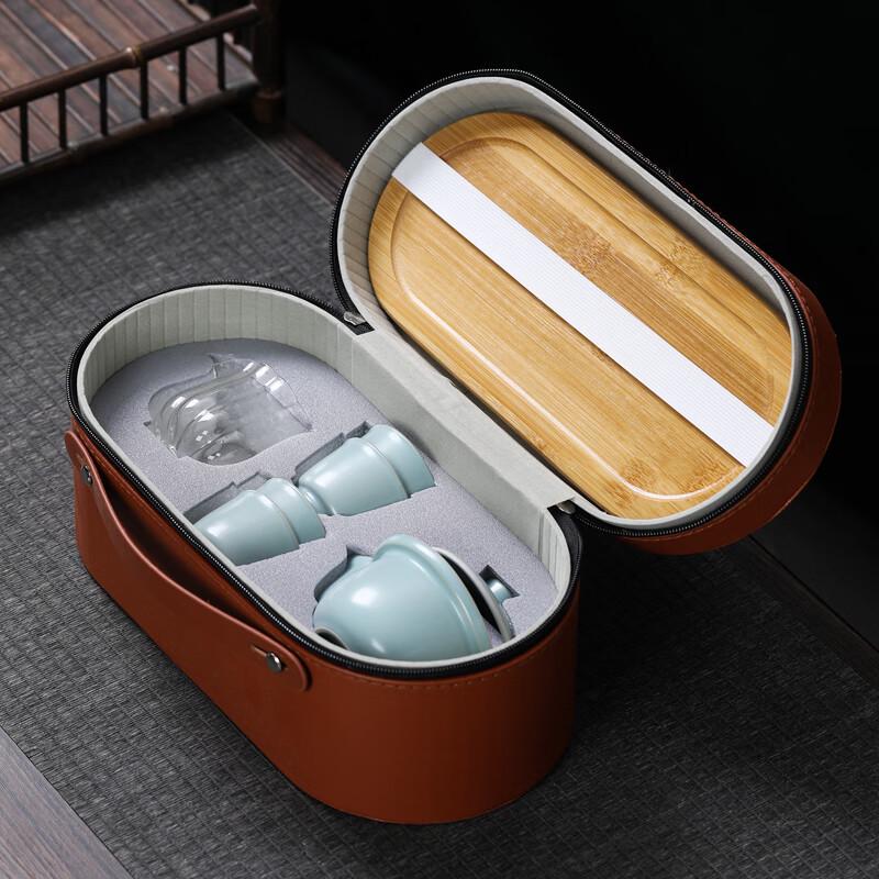 MULTIPOTENT Ru Kiln Ceramic Travel Gongfu Tea Set