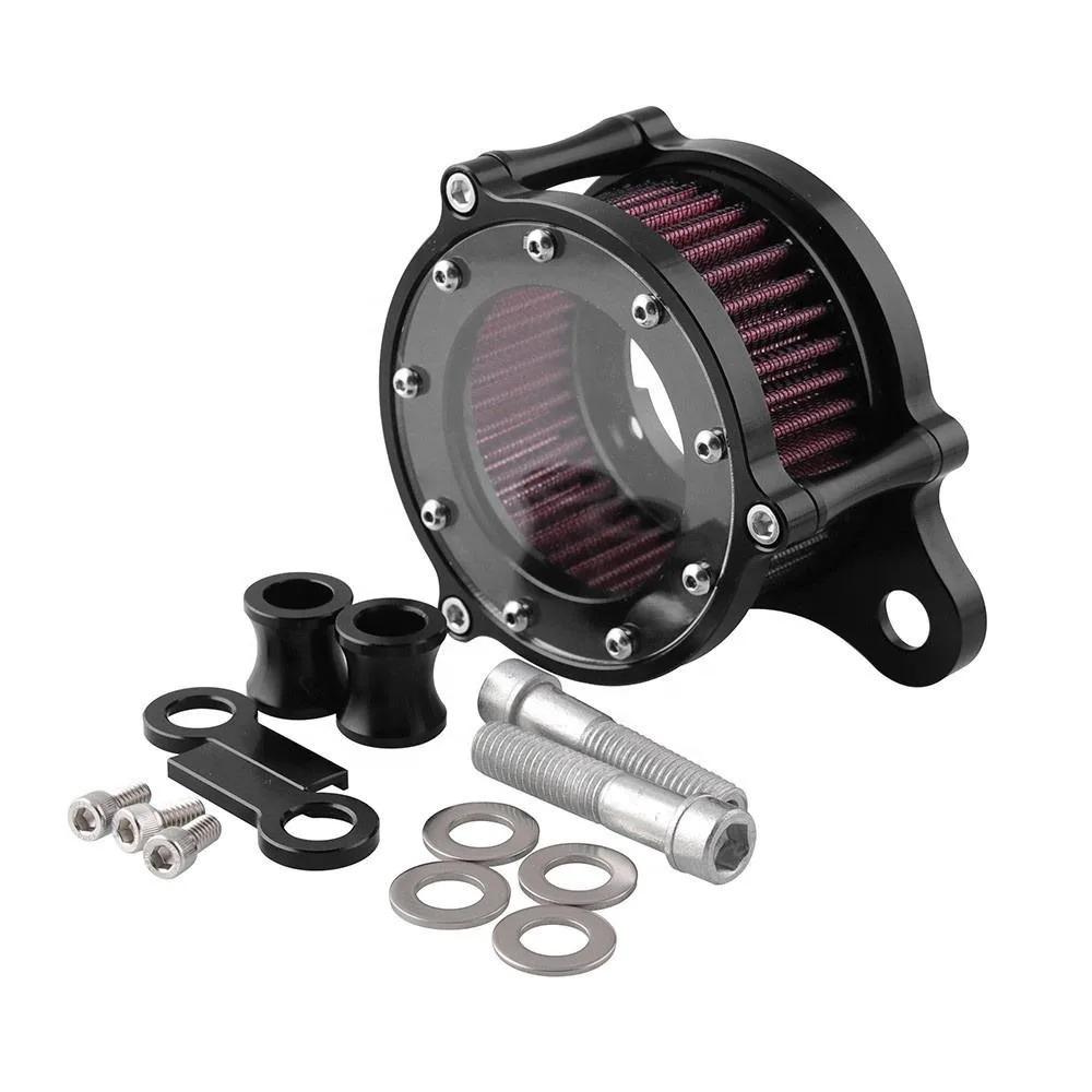 High Quality CNC Aluminum Motorcycle Air Filter Cleaner Intake System Kit for Harley XL883 1200