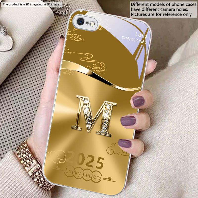 

Градиентный желтый letter M Для iPhone 17 Air 16 E 15 14 13 Plus 12 mini 17 Pro Max 11Pro XR Xs X 7 8 11 Закаленное Стекло Чехол для Телефона iPhone 13 mini