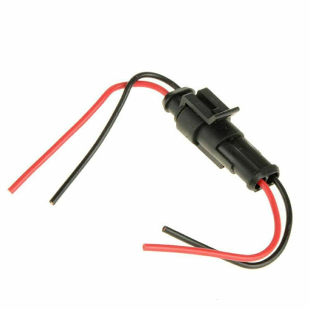 10kit 2Pin Way Car Waterproof Seal Electrical Cable Connector Plug with Wire AWG