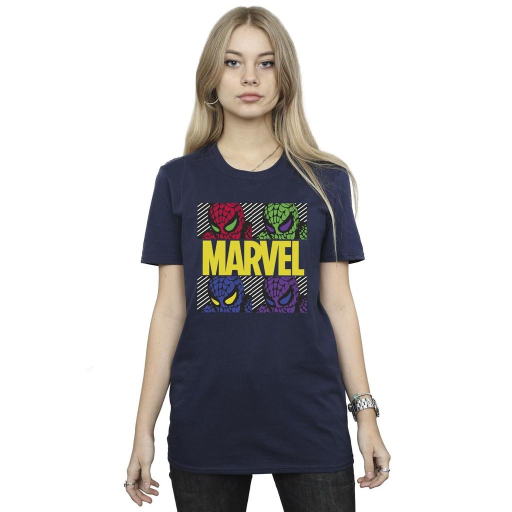 Marvel Womens/Ladies Spider-Man Pop Art Cotton Boyfriend T-Shirt
