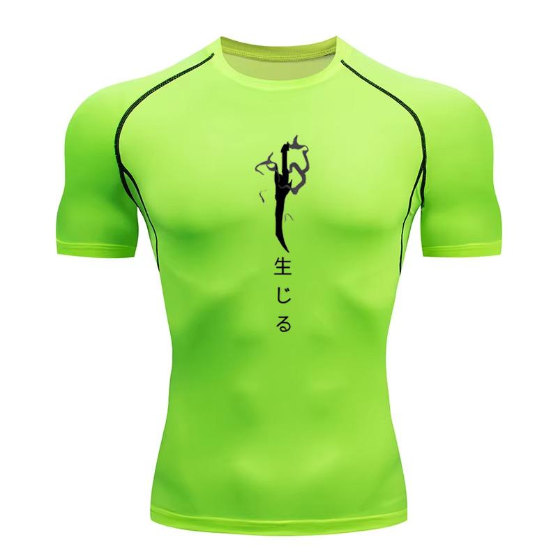 Y2K Compression Shirt Men Fitness Gym Sport Running T-Shirt Rashgard Tops Tee Quick Dry Short Sleeve T-Shirt For Men 912