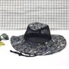 Updated Tactical Camouflage Male Bucket Hat Breathable Mesh 9cm Brim Sun Hat Male Foldable Outdoor Jungle Hunt Camping Angling  Practical Use