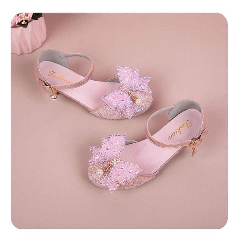 

Girls Summer High Heel Sandals Princess Dress Shoes Big Kids Stage Performance Shoes 37