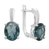 Silver Earrings with London Blue Topaz 3.89ct (2196105)
