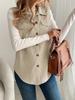 Women's Casual Lapel Solid Color Single-Breasted Vest for Commuting Fashion