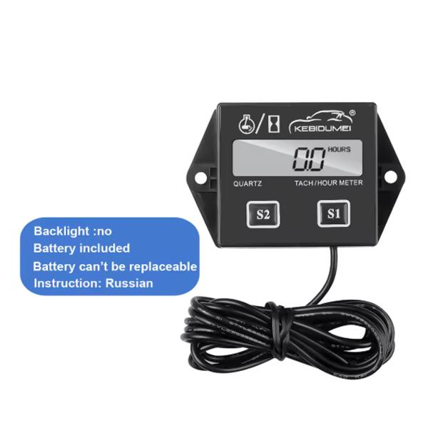 Digital Display Tachometer Engine Tach Hour Meter Gauge Inductive Car Stroke Engine LCD Display For Car Motor Boat