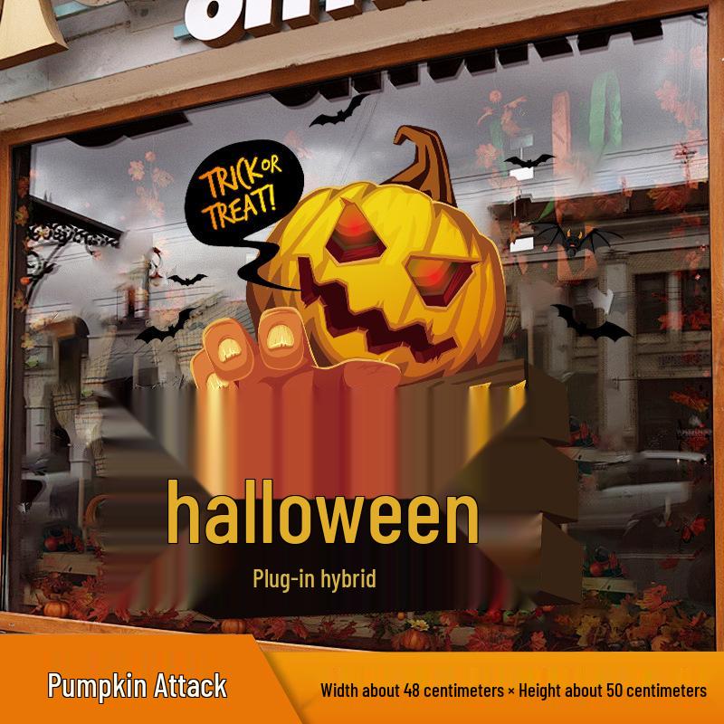 Halloween Window Cling Stickers for Kindergarten & Store Decor