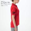 Daiwa (DAIWA) Short Sleeve Polo Shirt, White x Red, Size 120, DE-7906