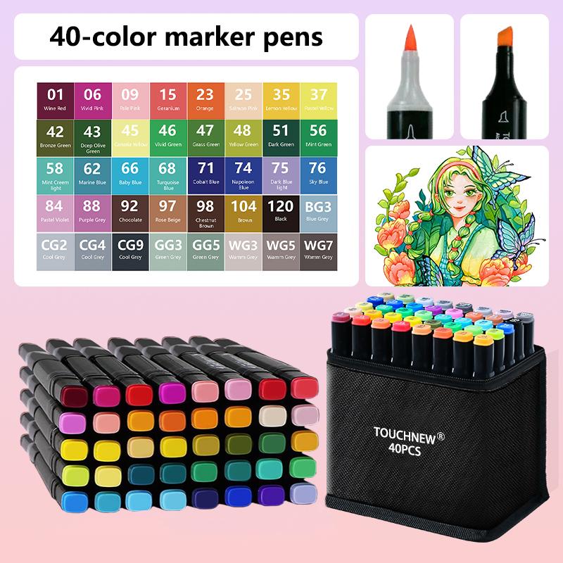 

Набор спиртовых маркеров 40/60/80/168 цветов Мягкая кисть Двойной наконечник Перманентные Художественные Маркеры для Скетчей для Взрослых Художников Рисование Раскрашивание
