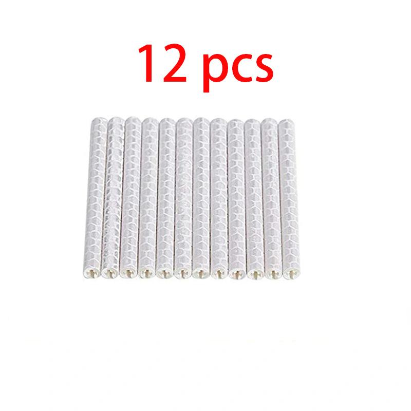 12/24/48PCS Bicycle Wheel Spokes Reflective Sticker Colorful Tube Warning Safety Light DIY Reflector Reflective Safety Kit