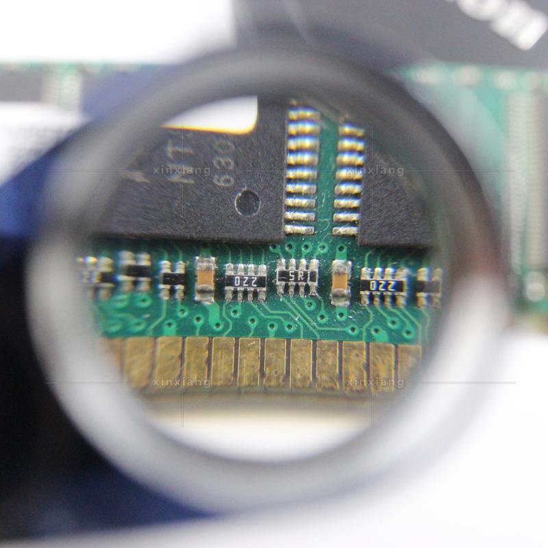 30X Jewelry Magnifying Glass All-Metal with 2 Led Lights Pocket Illuminated Loupe Triplet Glass Diamond for Jade Appreciation