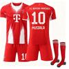 Dospívající Děti Dospělí Vlastní Jméno Fotbalové Dresy 25/26 Bayern Domácí #10 Leroy MUSIALA Sportovní Tréninkový Dres Set se Štulpnami