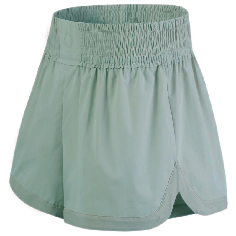 Sports Shorts Women Loose Training Running Fake Two Anti-slip Wearing High-waisted Yoga Culottes