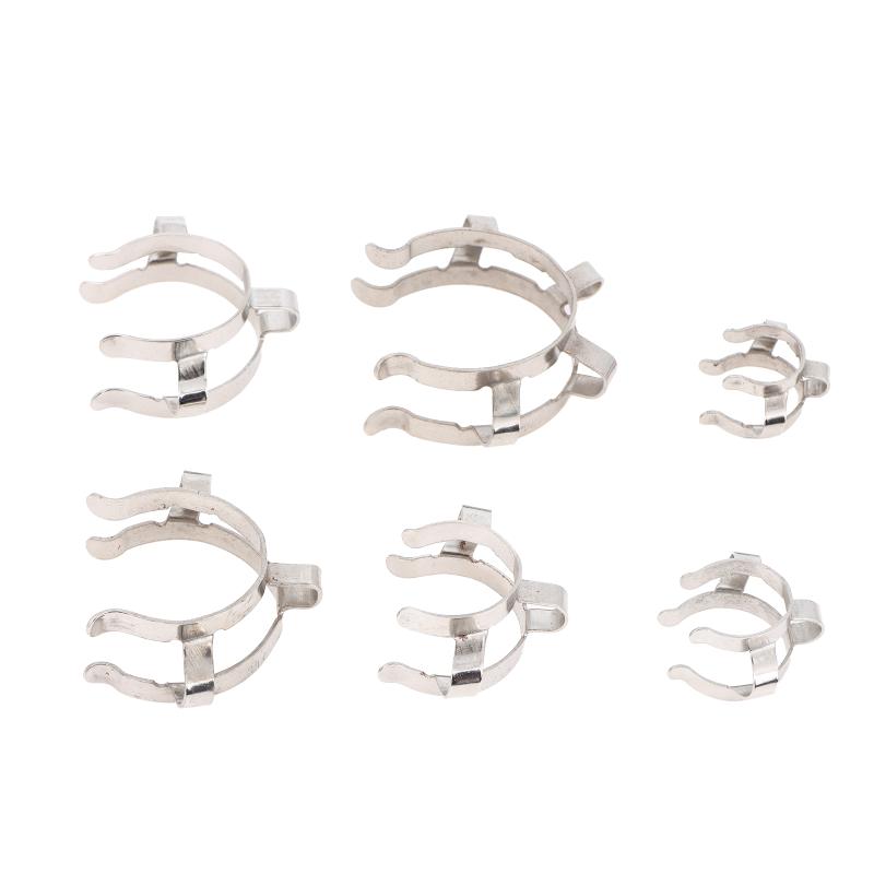 1Pc Stainless Steel Standard Ground Mouth Clip Caliber 14#19#24#29#34#45# Laboratory Clamp Heat Resisting Ground Clip Adapter