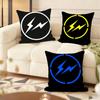 Lightning FFragment art Cushion Cover Natural Linen Organic Fabric DoubleSided Printing Couch Pillow Covers Home Decor