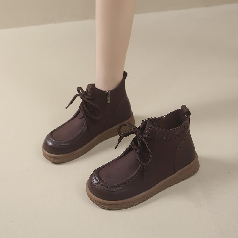 

Retro Soft soled Women s Autumn and Winter New Flat soled Foreign style Single Boots Fashion Non slip Versatile Booties 42
