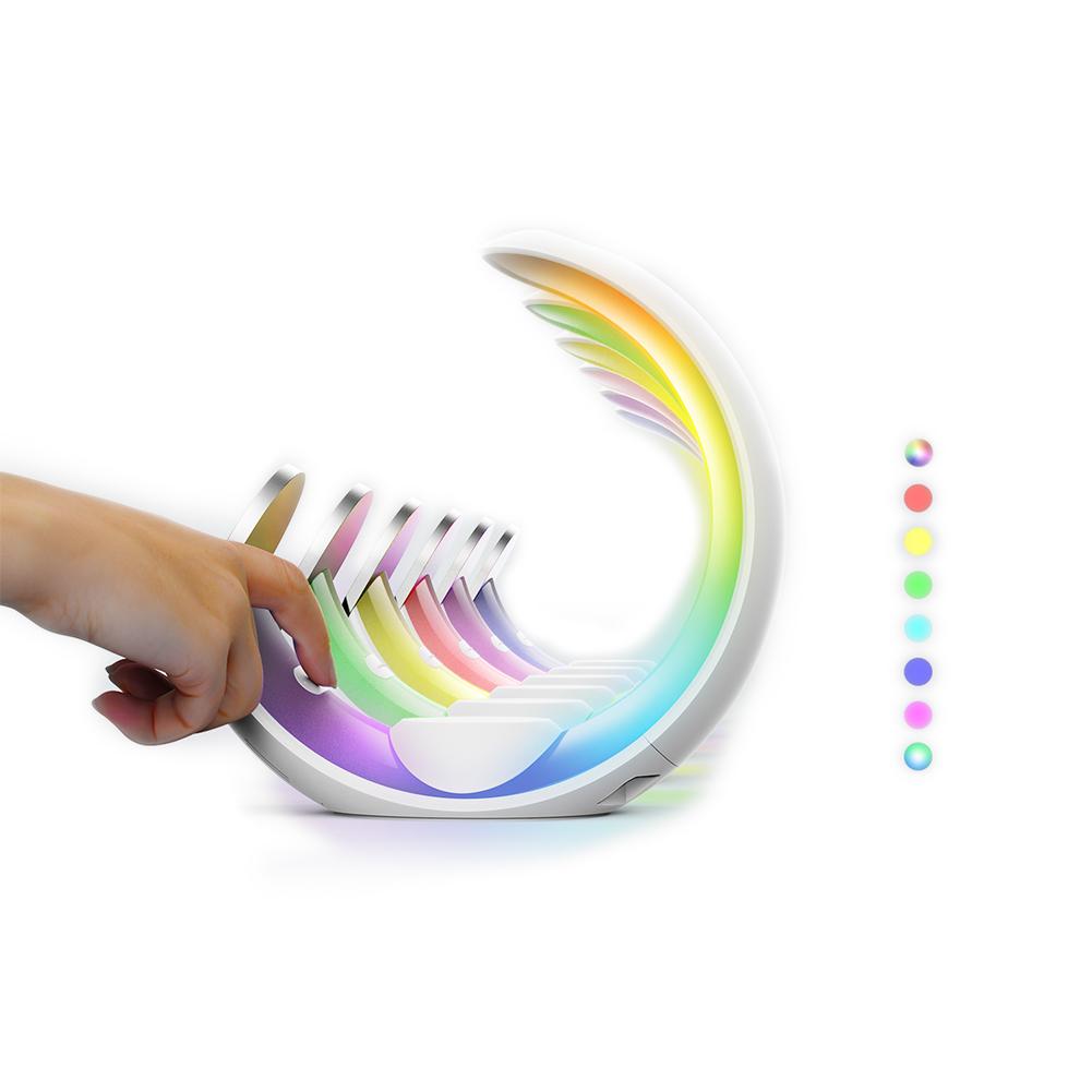 Suport Stație de Încărcare Wireless Magnetic 4 în 1 QC3.0 PD cu Lampă de Birou RGB Dock de Încărcare Wireless 15W pentru iPhone AirPods IWatch