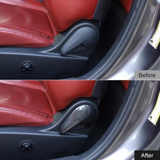 Carbon Fiber Seat Adjust Handle Switch Cover Trim For Dodge Challenger 2010-22