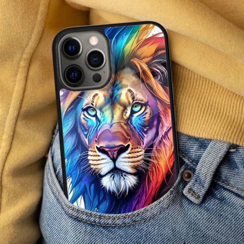 Lions Soft Phone Case for iPhone 17 Air 16e Pro max 15 Pro 13 14 Plus 11 12 MagSafe Magnetic Coque