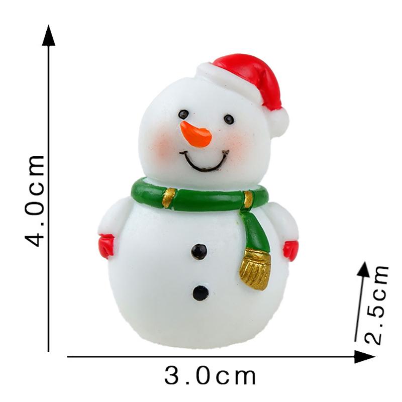 Cartoon Christmas Tree Snowman Santa Claus Micro Landscape Resin Decoration Ornaments Dollhouse Cute Gardening Accessories