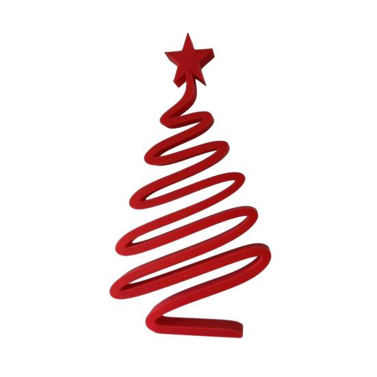 Christmas Tree Ornaments 3D Printed Spiral Christmas Tree Figurine Hoiliday Tabletop Decoration for Winter Mantel Shelf