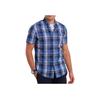Polo Ralph Lauren Shirt Ss24 Plaid Print Bear Embroidery Single-Breasted Short Sleeve Kids Tops Blue CWPOWOVY6820476-400