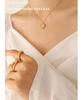 Versatile Frosted Peach Heart Pendant Necklace - Romantic Valentine's Gift for Couples