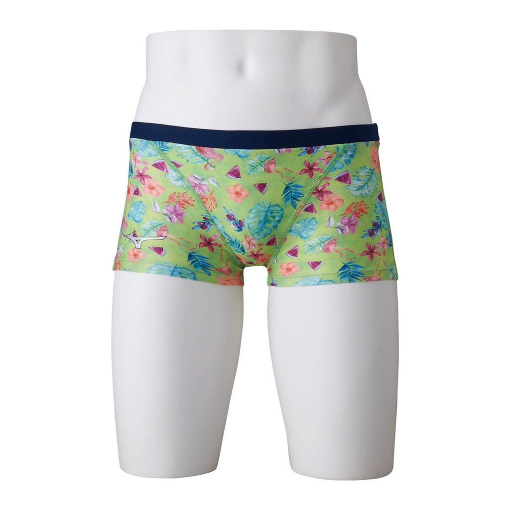 MIZUNO Exersuit Short Spats Size 37 for Competitive and Training Size S Men's N2MBA066, (Lime), Swims,