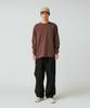 Snow Peak Garment Dyed Long Sleeve Short and Size S T-Shirt TS-25AU012, Sleeve, Men's Women's, Burgundy,