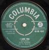 7inch Record CLIFF RICHARD  THE SHADOWS  I Love You 45DB4547 Columbia 1960 UK Rock Used