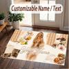 Custom Name Crystal Velvet Rug,Sabrina Carpenter Comfortable Anti Slip Floor Mat For Room Decoration