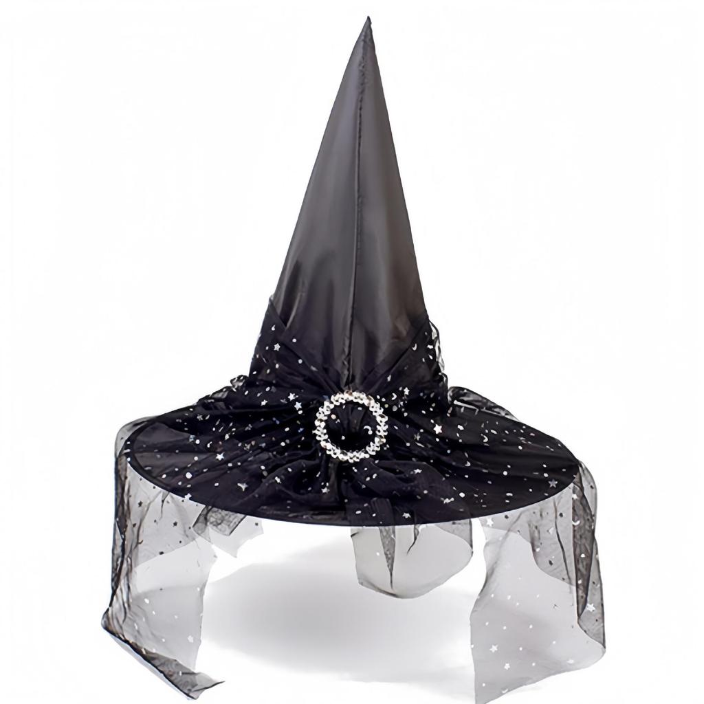 New Halloween Witch Hat Decoration for Adults & Kids - Oxford Cloth Costume Headwear.