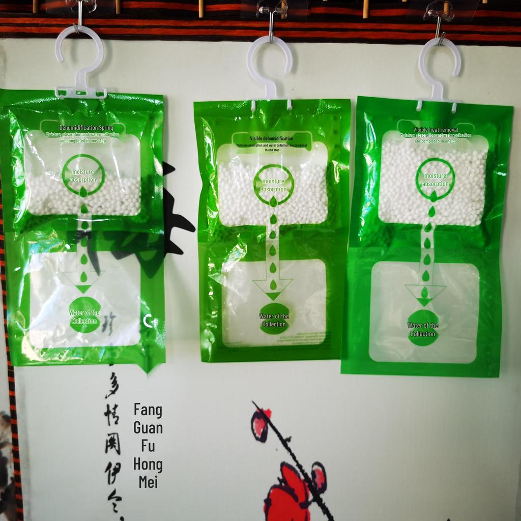 Hanging Dehumidifier Bag for Moisture and Mold Protection in Dorms and Wardrobes