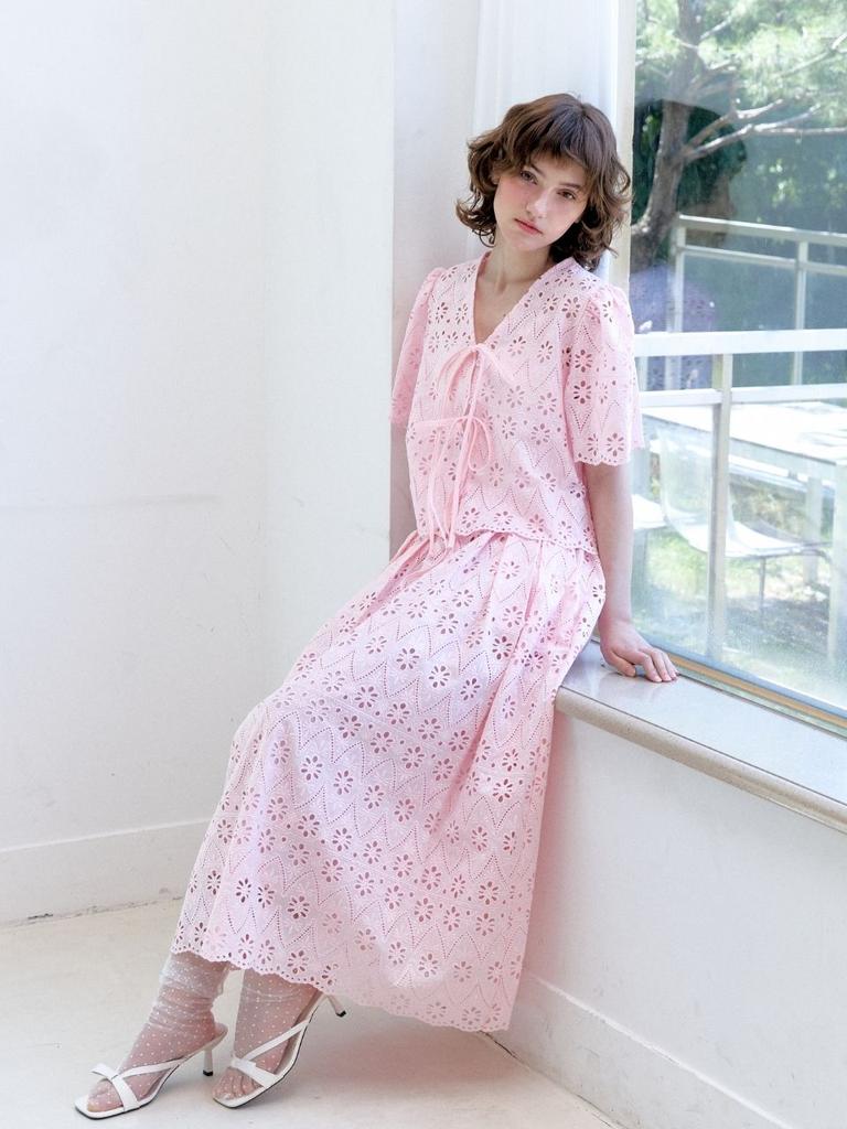 Fabric Seoul French Embroidered Lace Skirt