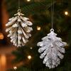 Pigna Placcata Oro Ornamento Fatto a Mano – Decorazione di Natale Fai da Te