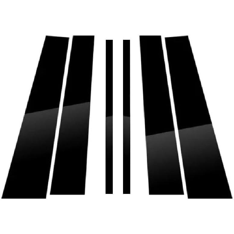 6 Stück Hochglanzschwarze Säulenabdeckungen für Land für Rover für Discovery 3 4 2006-2016 Auto Türfensterleisten Abdeckungen Aufkleber a