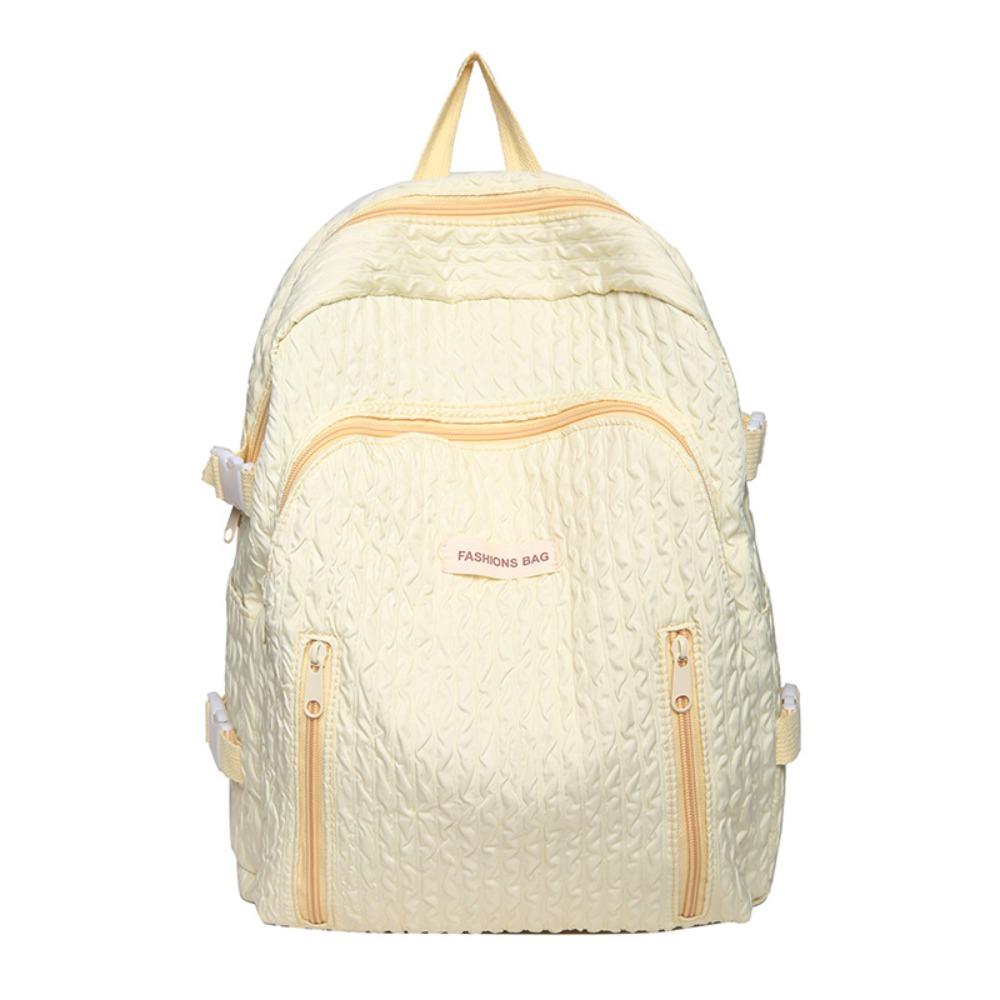 

Candy Color Students School Bag Simple College Backpack Large Capacity Backpack Outdoor бежевый