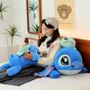 Large Gold Stitch Plush Pillow - Cute Long Doll Backrest for Kids