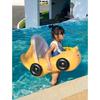 Inflatable Cartoon Car Seat Boat With Sunshade Steering Wheel For Children Swimming Activities