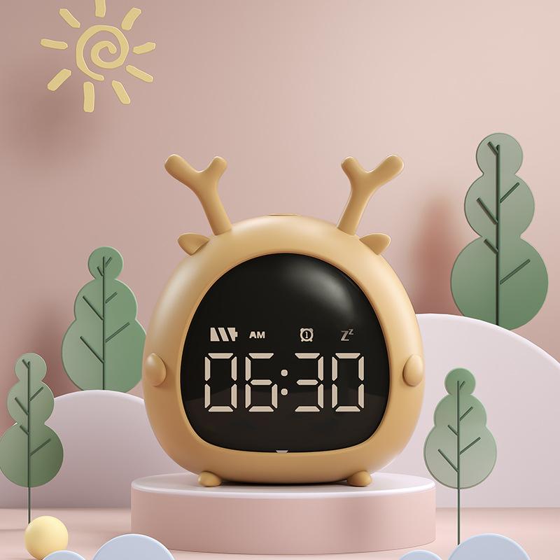Creative time electronic elf alarm clock bedroom bedside mute alarm clock student dormitory children cute wake up clock