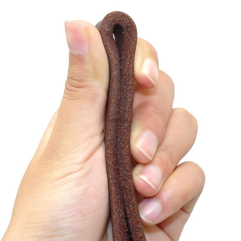 Long Dog Traction Rope With Copper Hook Leather Braided Dog Leash Pet Products   Outdoor