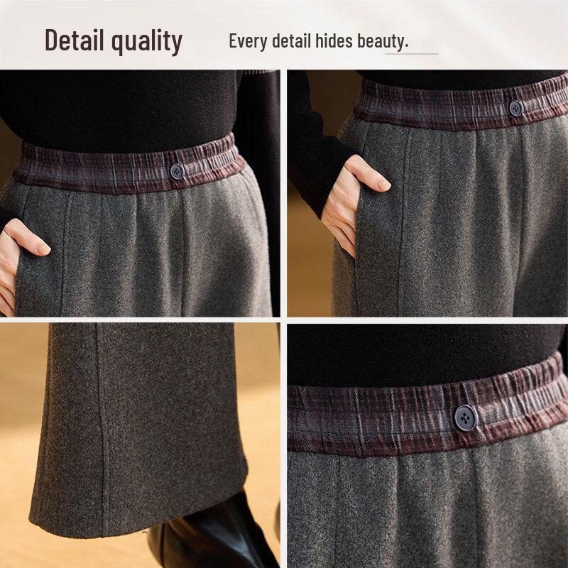 JIANHU Women's Winter Lined Wool Blend Straight-Leg Pants