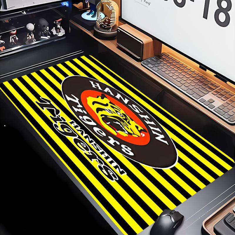 Hanshin Tigers logo Theme Premium Non-slip Mouse Pad with Stitched Edges,Durable Rubber Material,for Desktop & Gaming Great Gifts